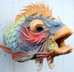 Ceramic Fish Birdhouse