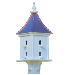 Copper Roof Birdhouse 28x12- 8 Perches 5 Copper Roof Birdhouse 28x12- 8 Perches -Bird Haven Shop copper roof 28x12 perch BC