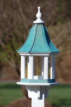 Copper Roof Bird Feeder Column Style - 28x12