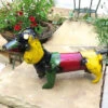 Dachshund Recycled Metal Yard Art