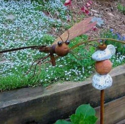 Large Dragonfly Kinetic Garden Stake