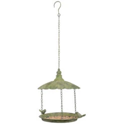 ESSCHERT DESIGN Antique Hanging Tray Bird Feeder -Bird Haven Shop hanging tray feeder Detail