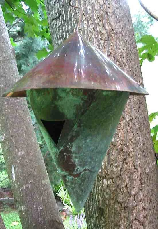 Aged Copper Birdhouse 1 Aged Copper Birdhouse