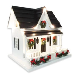 Lighted Holiday Birdhouse -Bird Haven Shop lighted holiday birdhouse with bracket 06289725 3d25 4d47 9442 f5b4326bedd5
