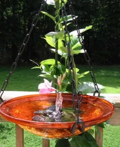 Solar Bubbler Hanging Bird Bath- 2 Colors