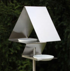 Bauhaus Bird Bath/Bird Feeder-VT4 -Bird Haven Shop tall birdbath feeder 2