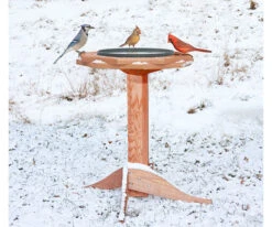 Tall Heated Bird Bath- Cedar Or Poly 5 Tall Heated Bird Bath- Cedar Or Poly -Bird Haven Shop tall heated bird bath
