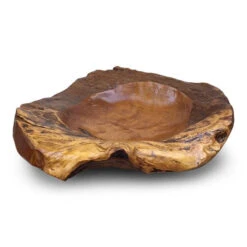 Natural Teak Root Bowls- 2 Sizes 22 Natural Teak Root Bowls- 2 Sizes -Bird Haven Shop teak wood bowl 5