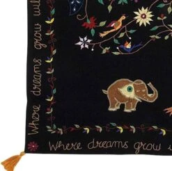 Where Dreams Grow... Tapestry -Bird Haven Shop wall hanging detail